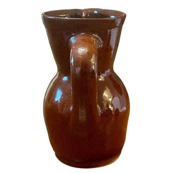 Meson del Champinon Madrid 8" Two Tone Glazed Pottery Sangria Pitcher Spain - Picture 3 of 6